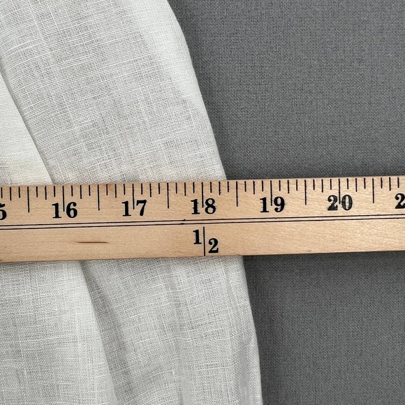 ENZA COSTA Tapered Pleated Pant Womens 25 White Linen Trouser Undyed High Waist - Picture 14 of 16